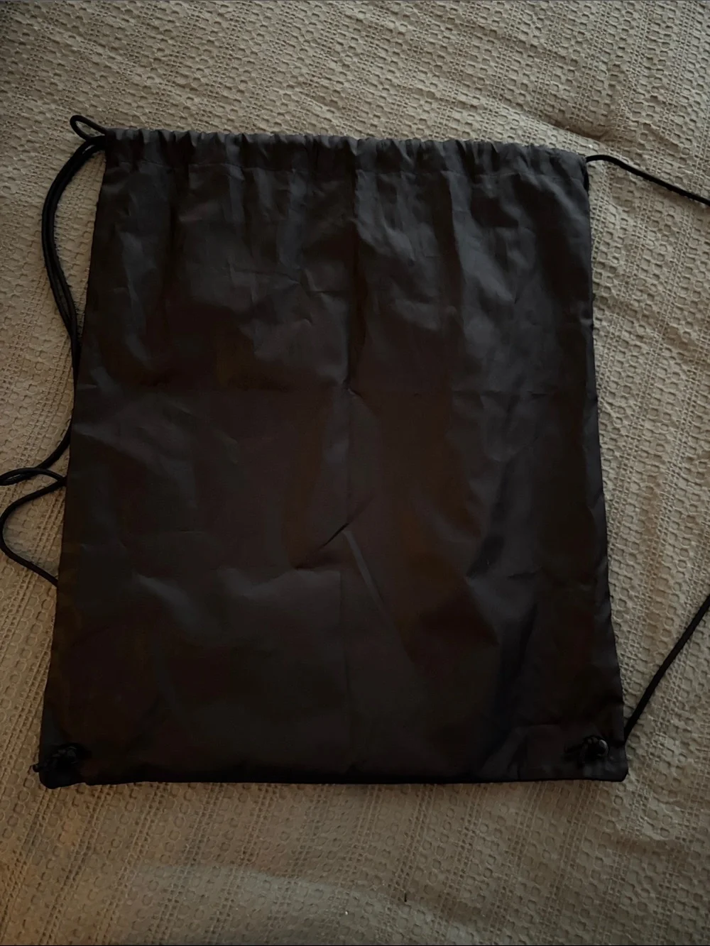 Balenciaga Black Drawstring Gym Sack